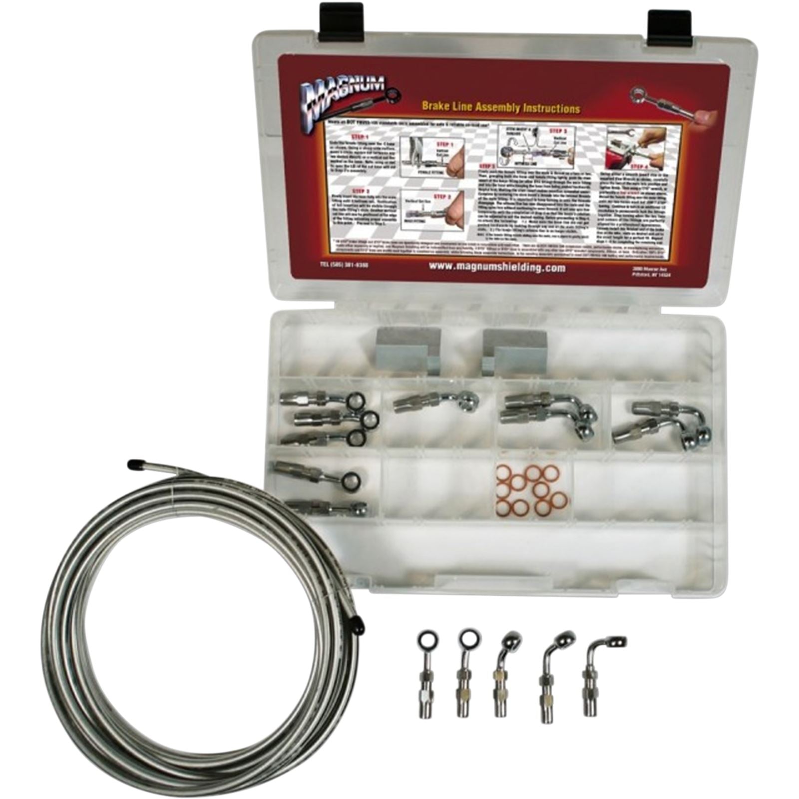 Magnum BYO Brake Line Basic Builder Kit - Chrome [MPN: 399005]_422508