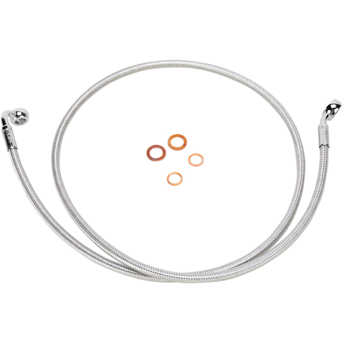 Magnum Polished Stainless Brake Line -  54" - 35/90° [MPN: 56154SW]_422292