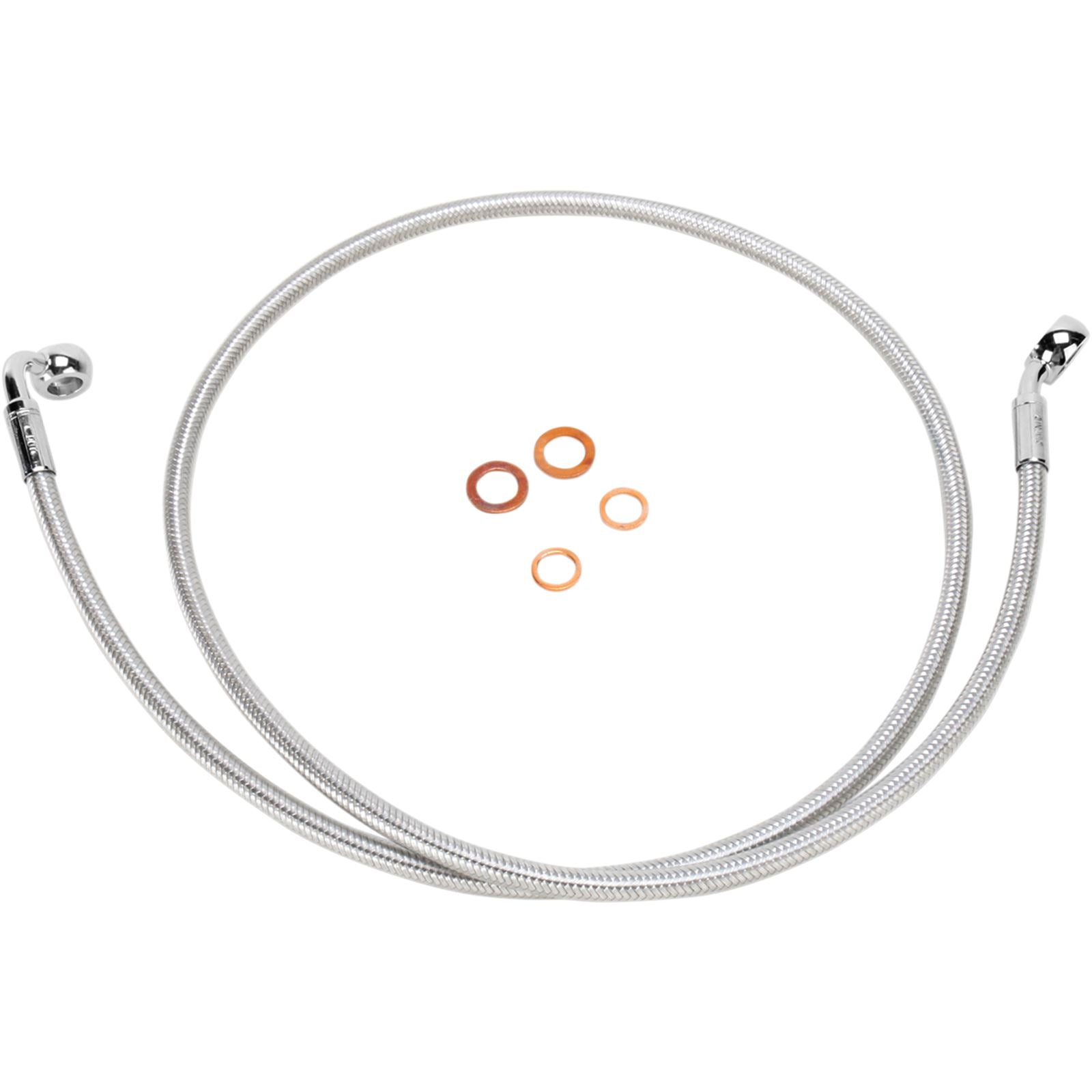 Magnum Polished Stainless Brake Line -  54" - 35/90° [MPN: 56154SW]_422292