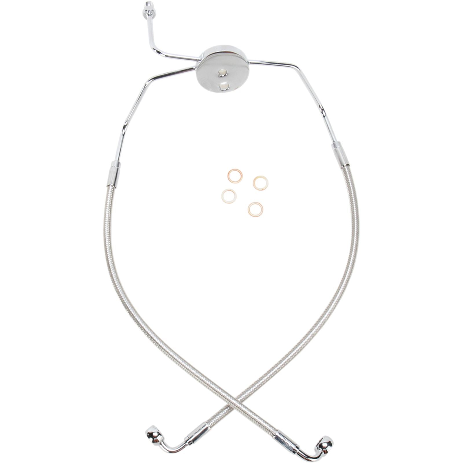 Magnum Polished Stainless Brake Line - Lower - 08-13 FLHT [MPN: 57009]_422151