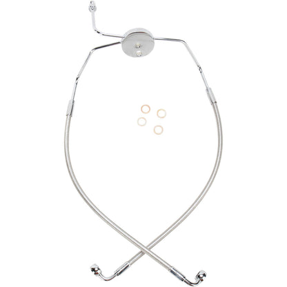 Magnum Polished Stainless Brake Line - Lower - 08-13 FLHT [MPN: 57009]_422151