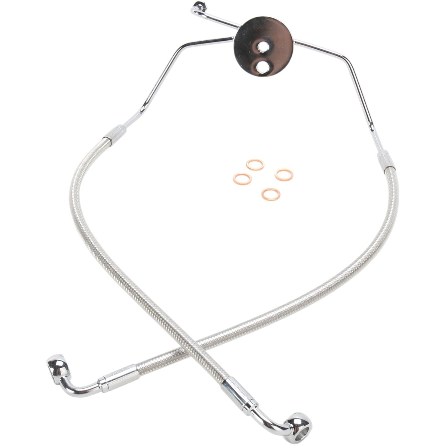 Magnum Polished Stainless Brake Line - Lower - 08-13 FLHT [MPN: 57009]_422152