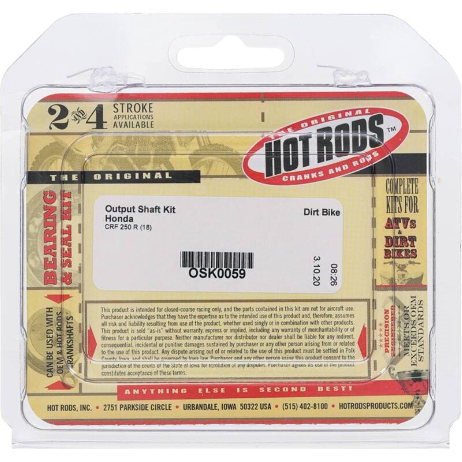 Hot Rods Countershaft Seal Kit for Honda OSK0059_1649530