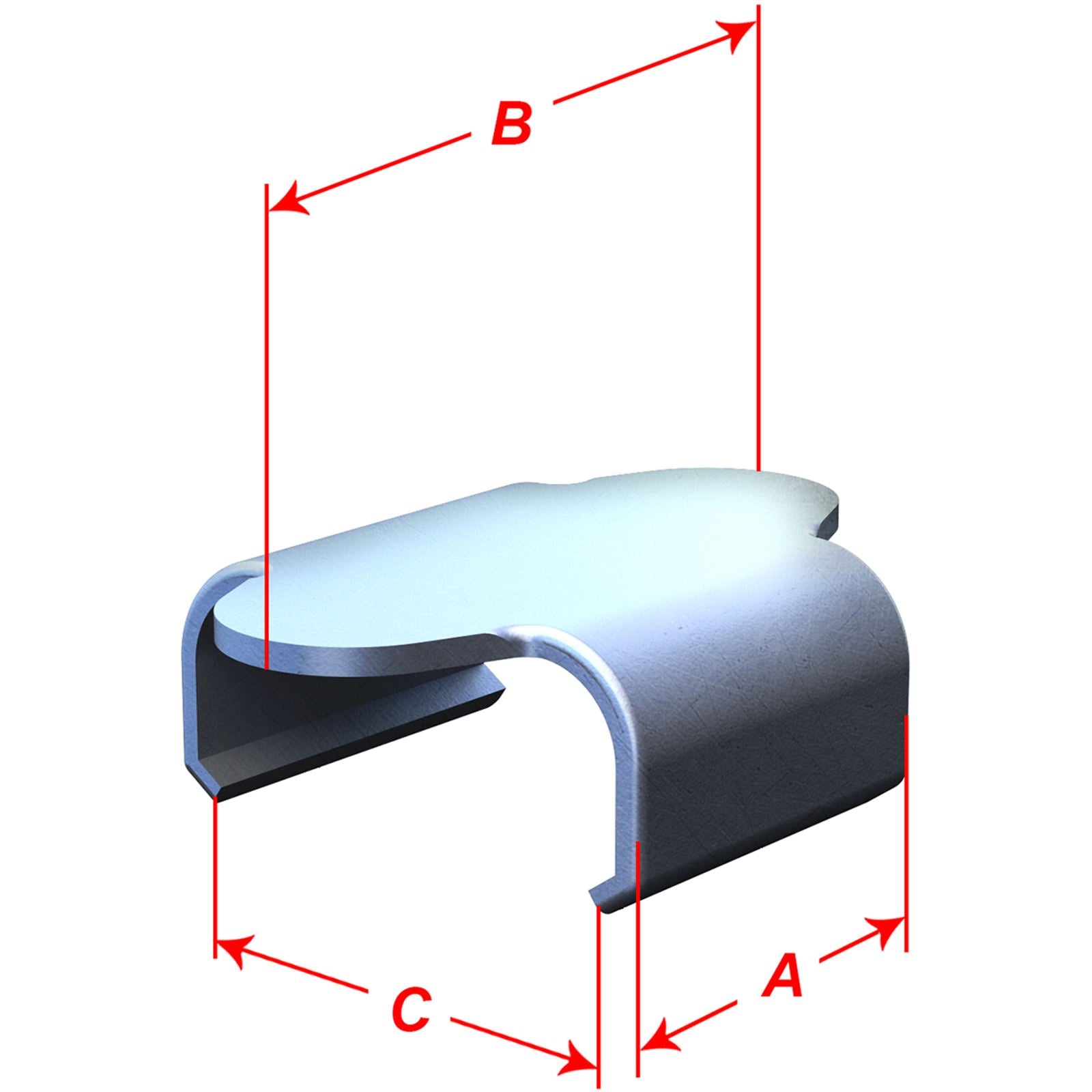 Camso Flat Track Clips - 1.640" Total Length - 10 Pack [MPN: AFT120107]_357953
