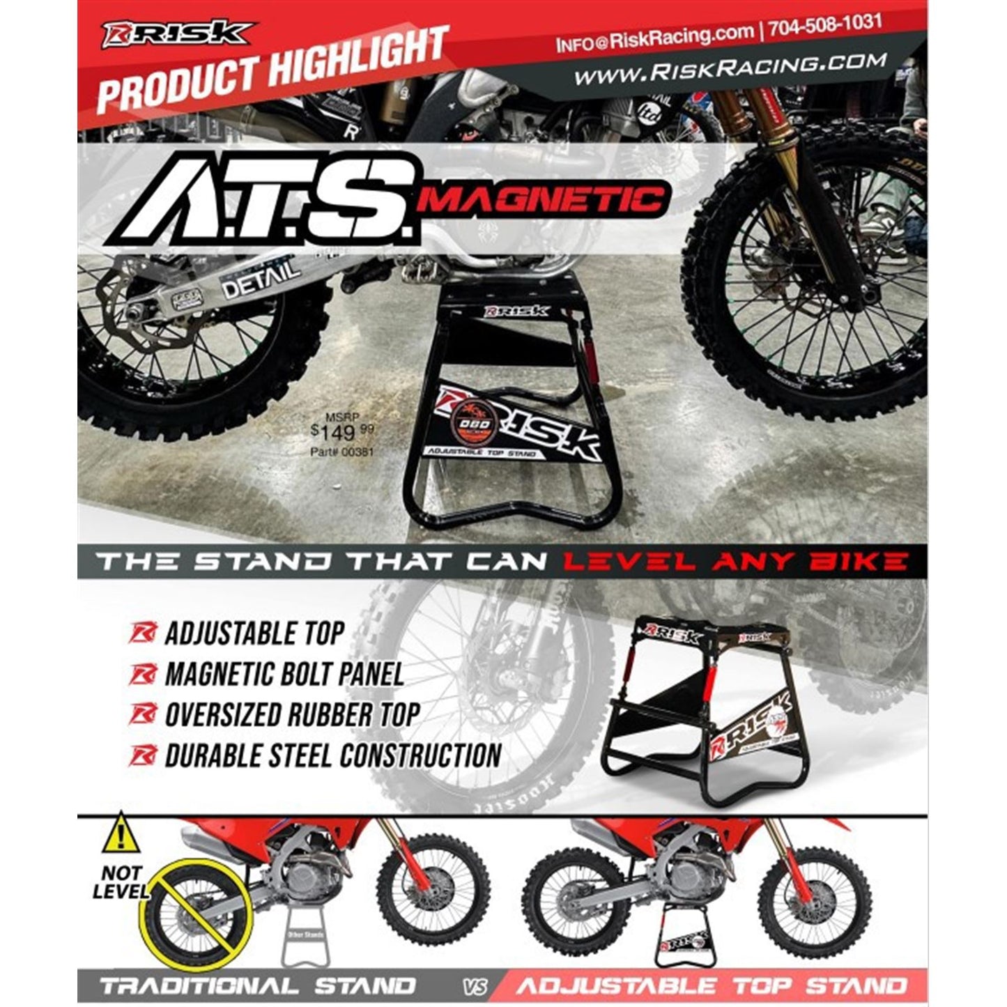 Risk Racing ATS Moto Stand Adjustable Top 00381_1205705