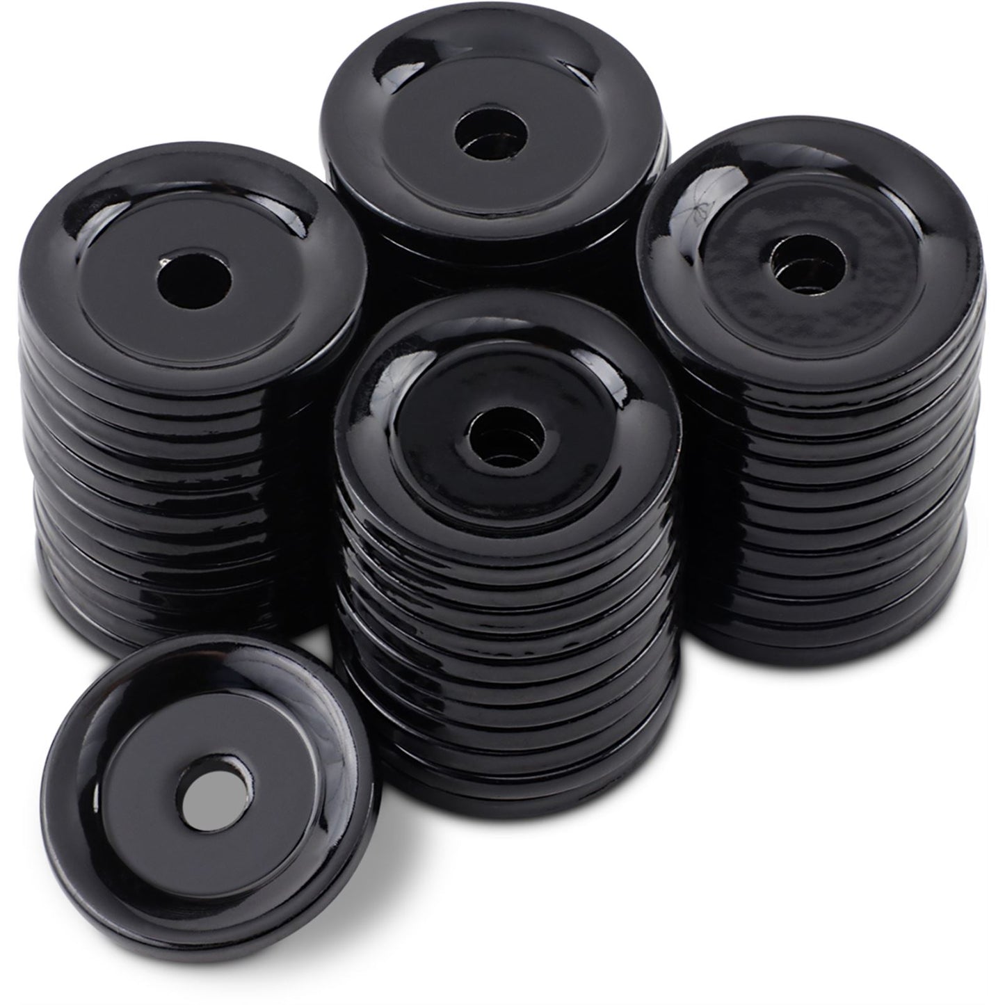 Woodys Round Grand Digger Support Plates - 48/Pack Black ARG-3810-48_497373