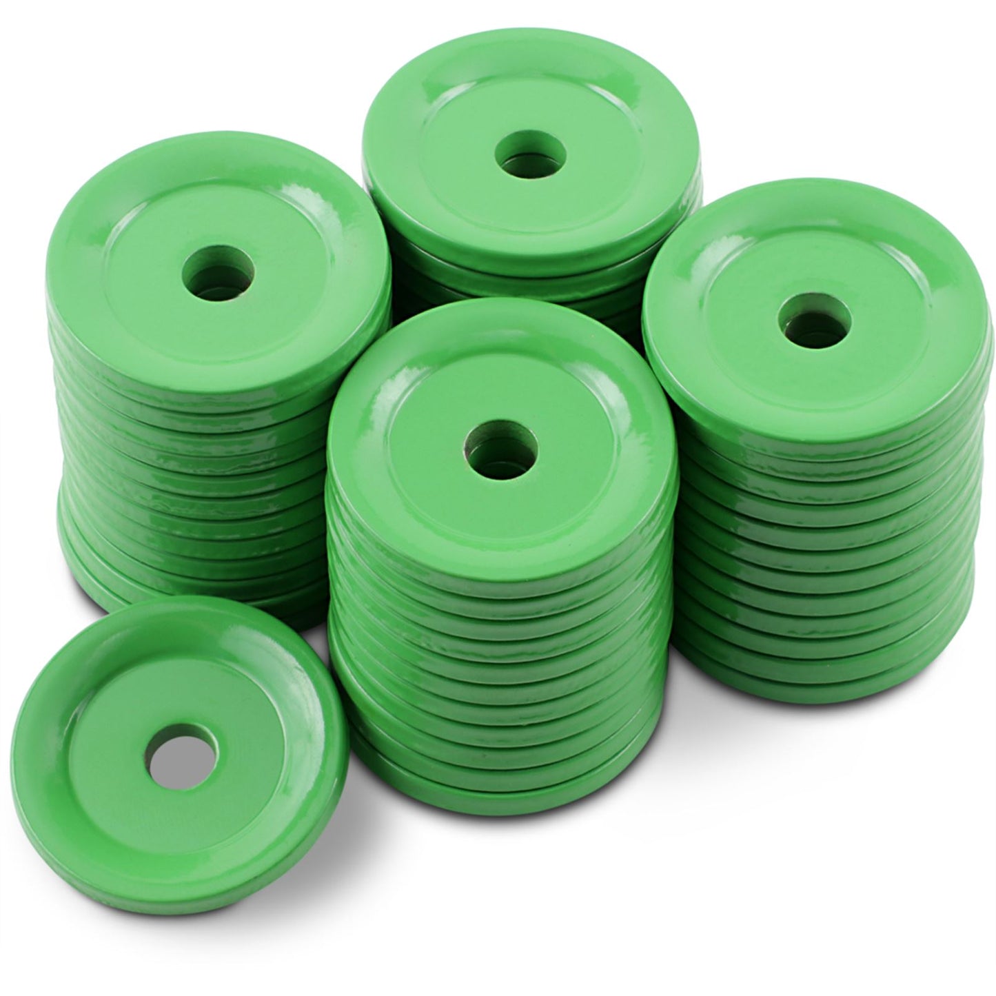 Woodys Round Grand Digger Support Plates - 48/Pack Green ARG-3780-48_497368