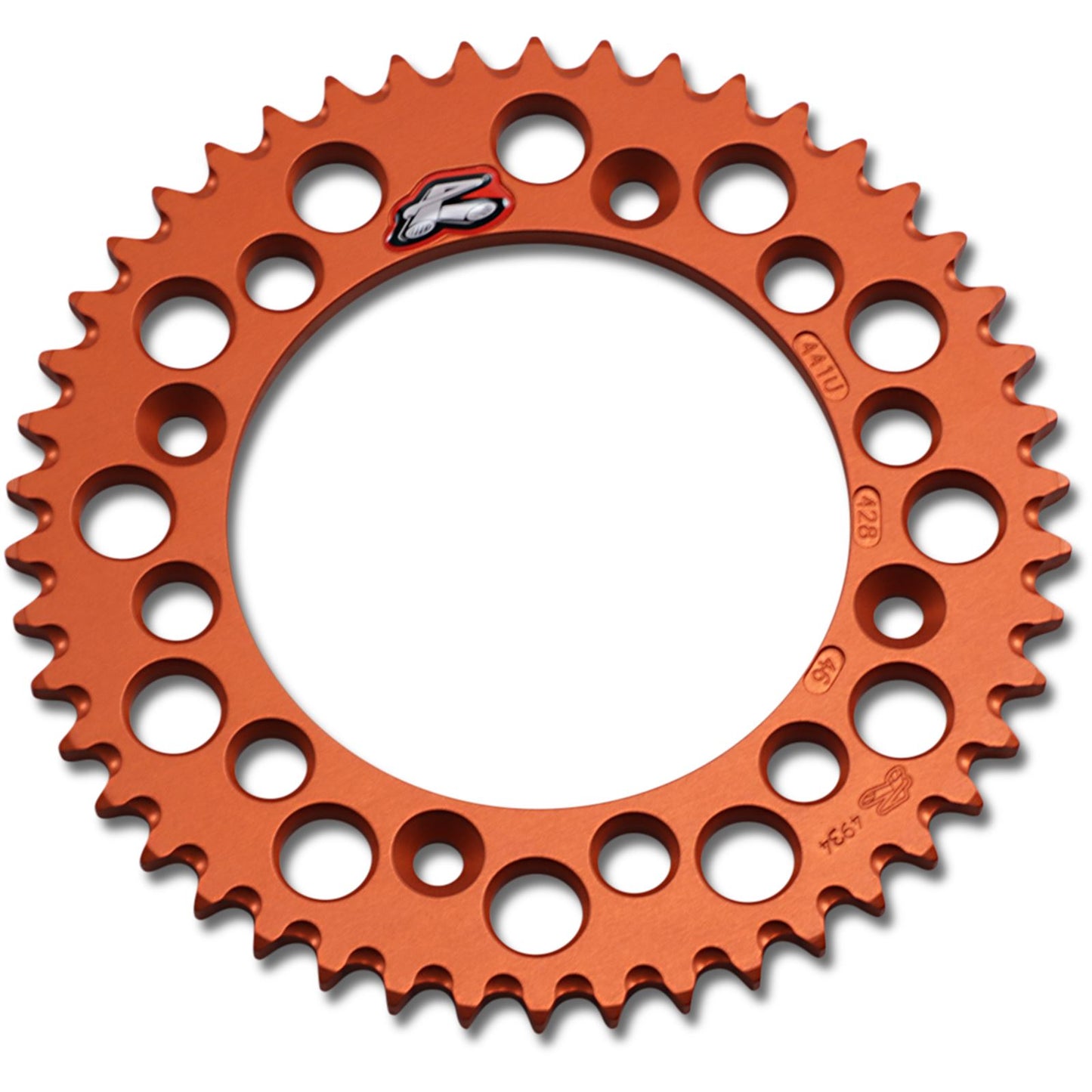 Renthal Rear Sprocket - 46-Tooth - Orange 441U-428-46GPOR_1041722