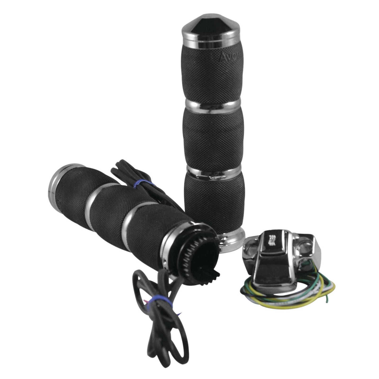 Avon Grips Air Cushioned Grips Heated Chrome MT-AIR-90-CH-HT_275977