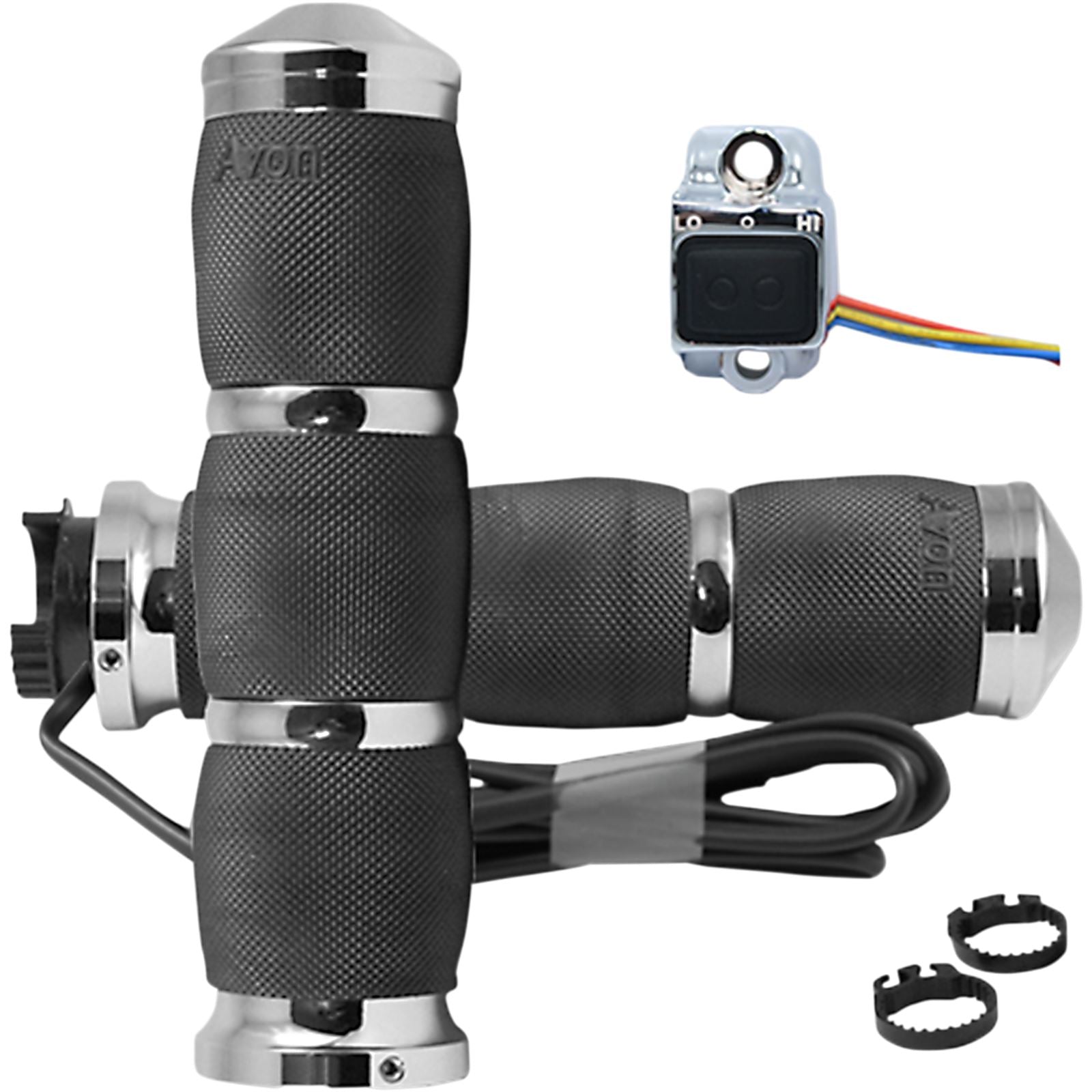 Avon Grips Air Cushioned Grips Heated Chrome MT-AIR-90-CH-HT_347682