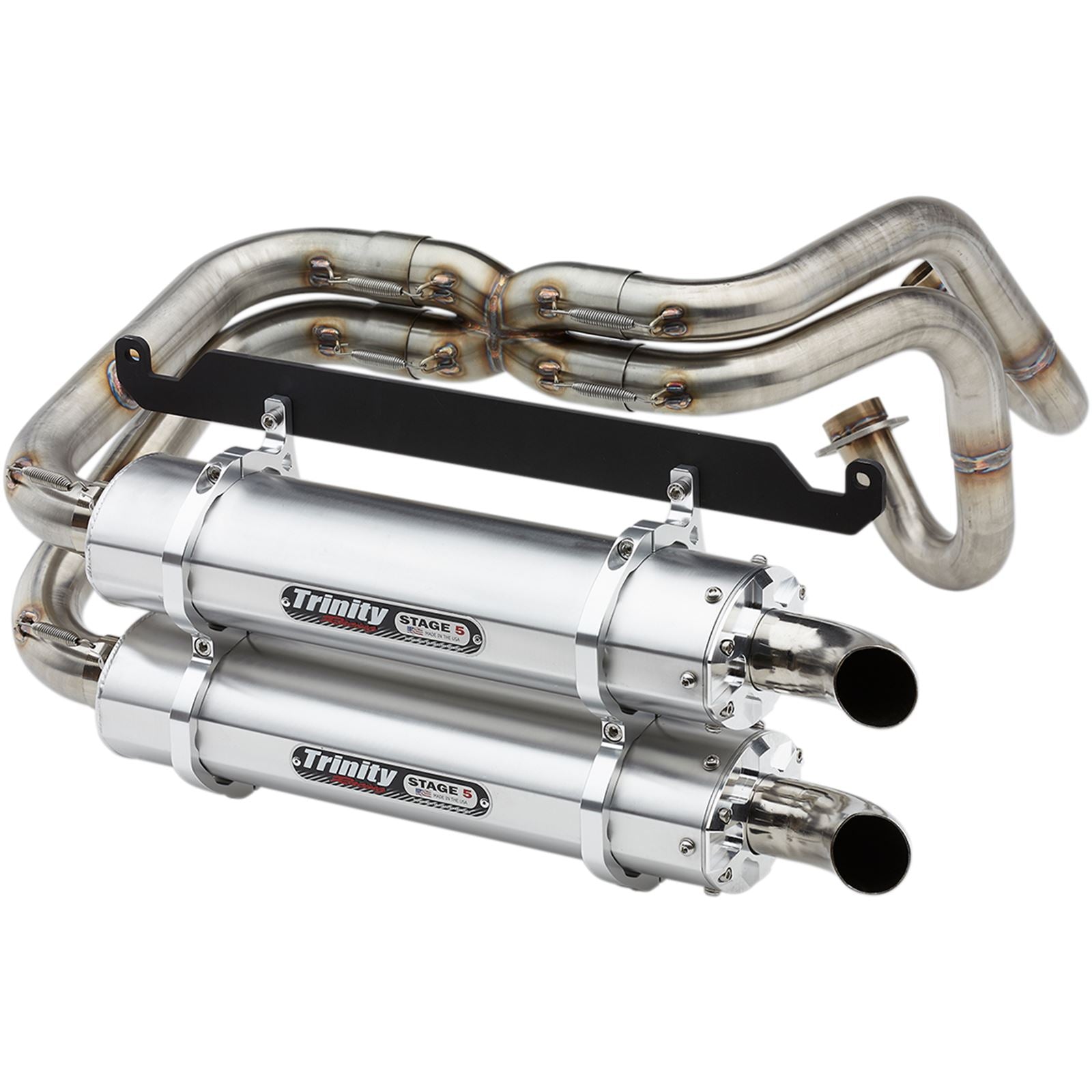 Trinity Racing Dual Exhaust - Brushed fits Honda Talon 1000X/1000R [MPN: TR-4170D]_485725
