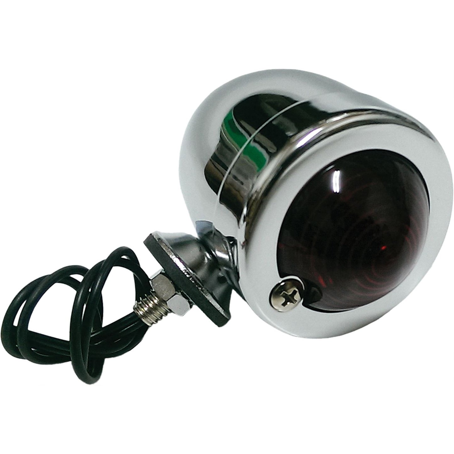 Harddrive Chrome  Bullet Marker Light Red Lens Single Filament 19355_276284