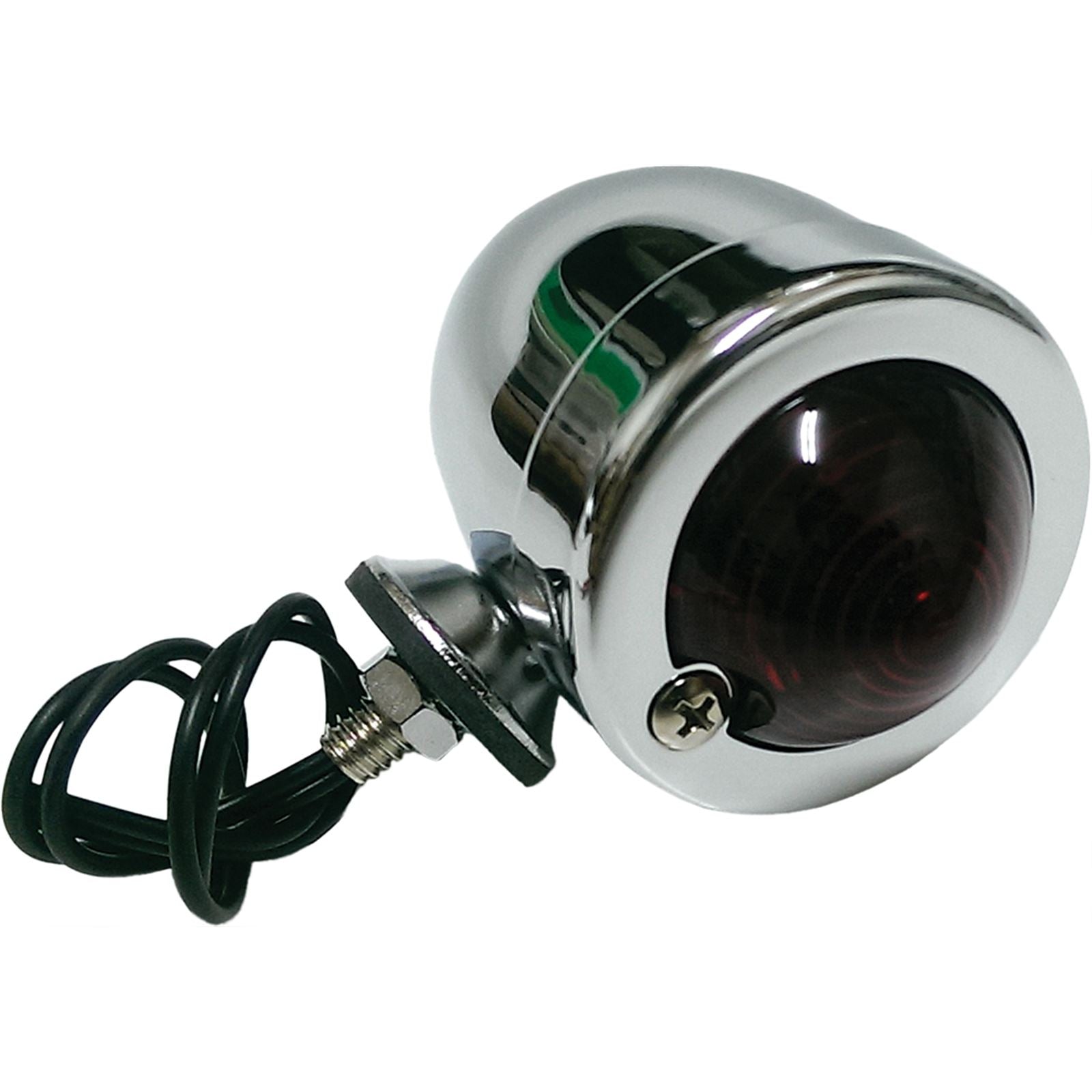 Harddrive Chrome  Bullet Marker Light Red Lens Single Filament 19355_276284