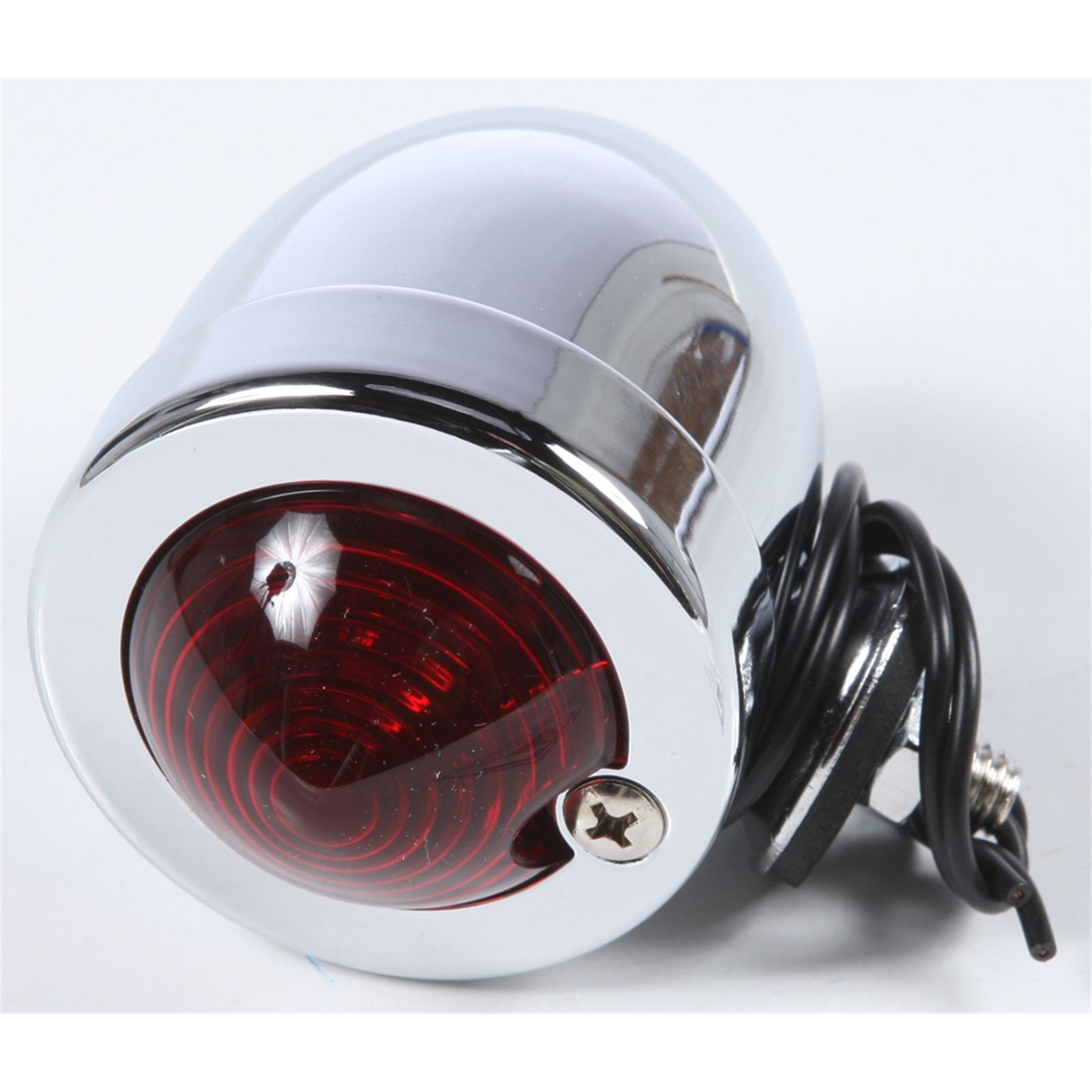 Harddrive Chrome  Bullet Marker Light Red Lens Dual Filament [MPN: 28000]_276286