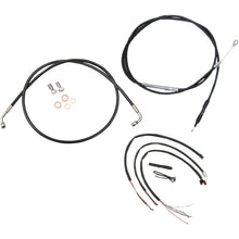 LA Choppers Black Vinyl Braided Cable/Brake Line Kit for 12-14" Ape Hangers [MPN: LA-8153KT2-13B]_416255