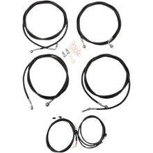 LA Choppers Complete Black Vinyl Braided Handlebar Cable/Brake Line Kit [MPN: LA-8054KT3-16B]_416270