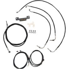 LA Choppers Black Vinyl Braided Cable/Brake Line Kit For 18"-20" Ape Hangers [MPN: LA-8055KT3-19B]_416282