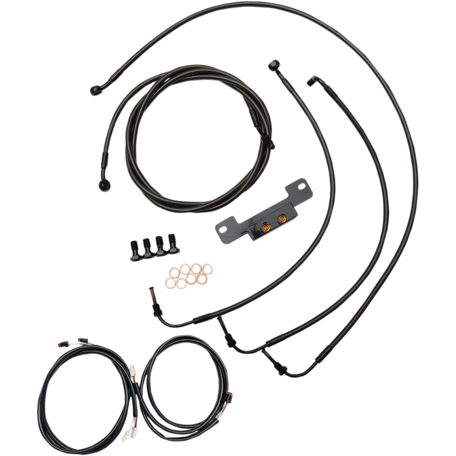 LA Choppers Midnight Cable Kit for 18" - 20" Ape Hanger Handlebars [MPN: LA-8055KT3-19M]_416283