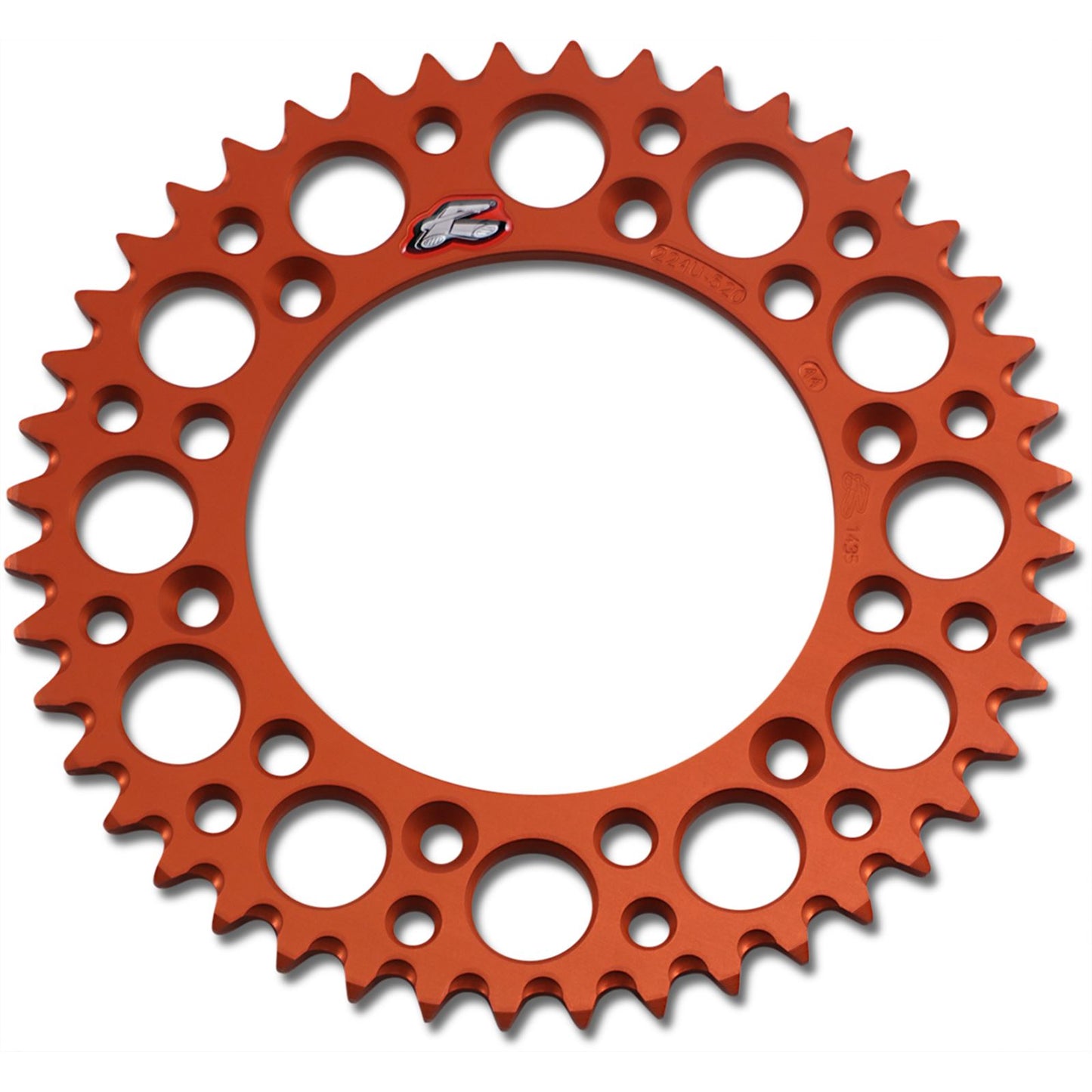 Renthal Rear Sprocket - 44-Tooth - Orange 224U-520-44GPOR_1041742