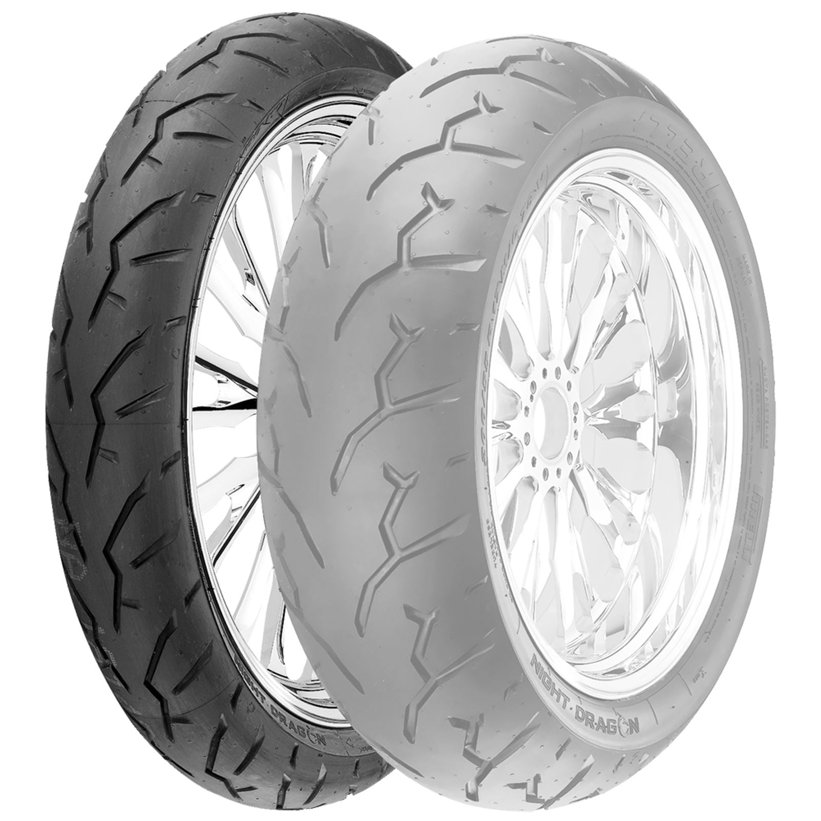 Pirelli - Powersports Night Dragon Tire - Front 130/80-17 65H Belted Bias 2211400_277279