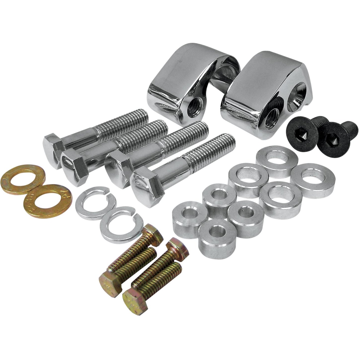 LA Choppers Rear Lowering Kit - Chrome - Lowers 1" - '02-'16 FL [MPN: LA-7590-00]_416420