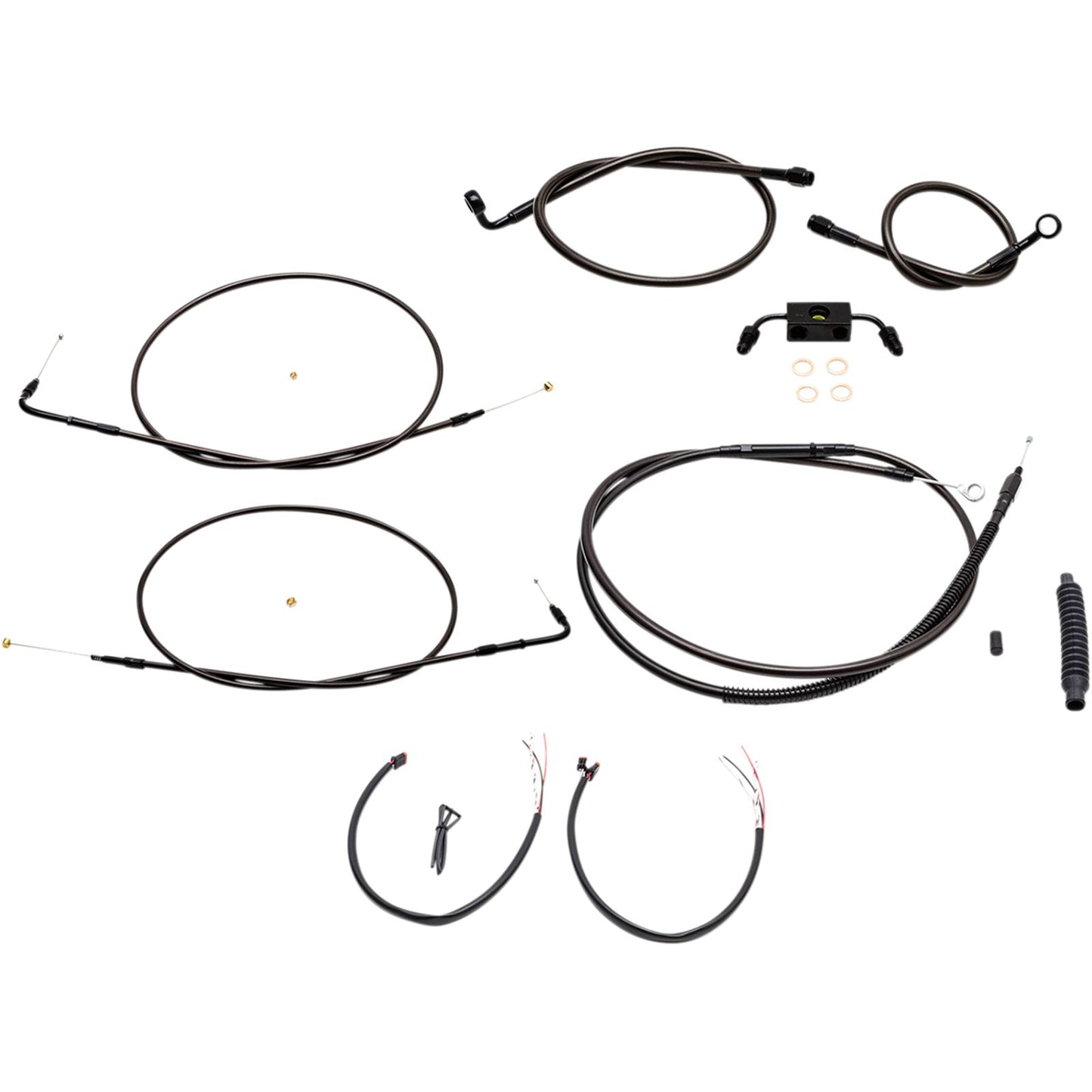 LA Choppers Midnight Cable Kit for Mini Ape Handlebars [MPN: LA-8321KT2-08M]_415757
