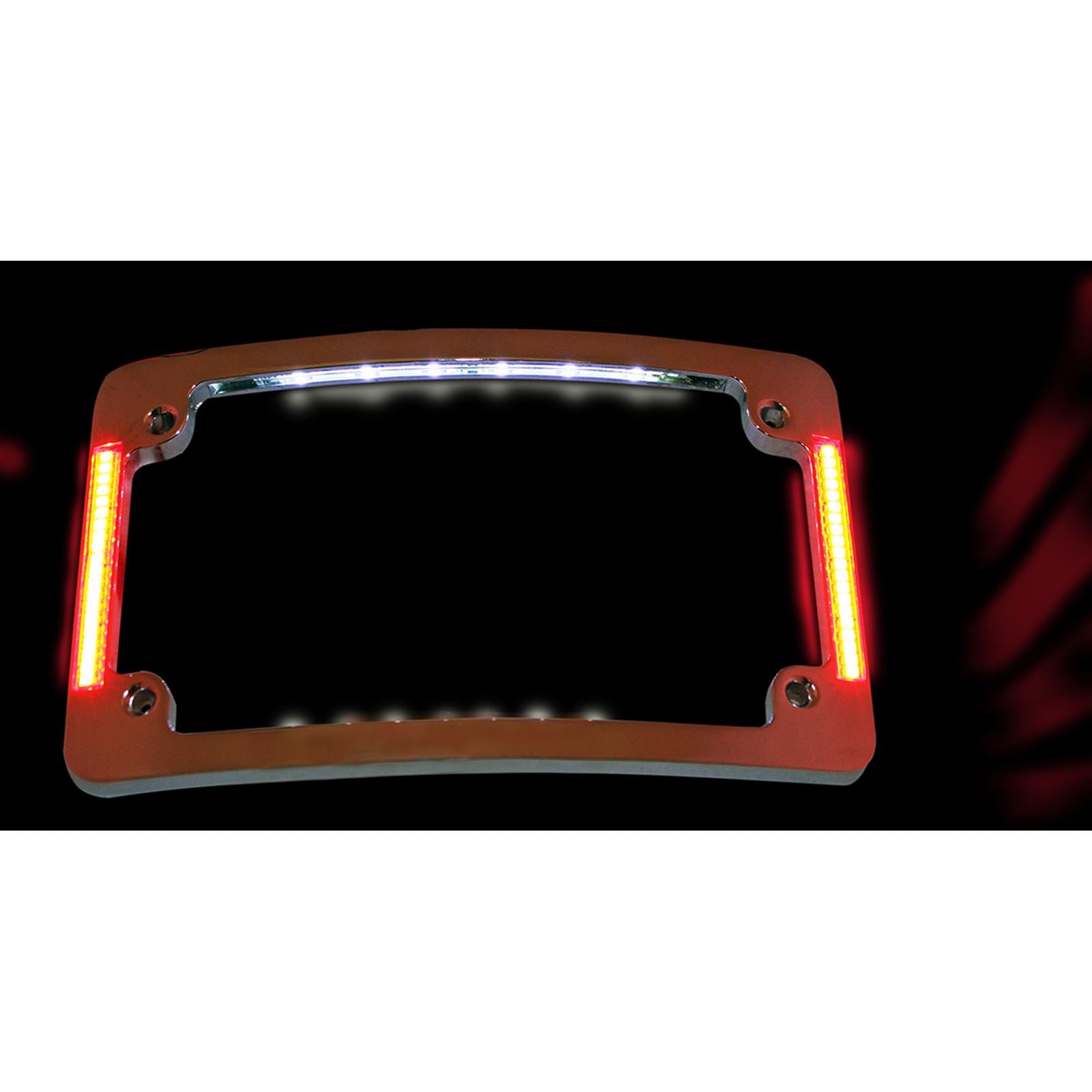 Custom Dynamics Tri-Radius License Plate Frame with Flushmount LEDs - Chrome TF06-C_367575