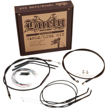 Burly Brand Complete Black Vinyl Cable/Brake Line Kit for 12" Ape Hanger Handlebars B30-1121_357397