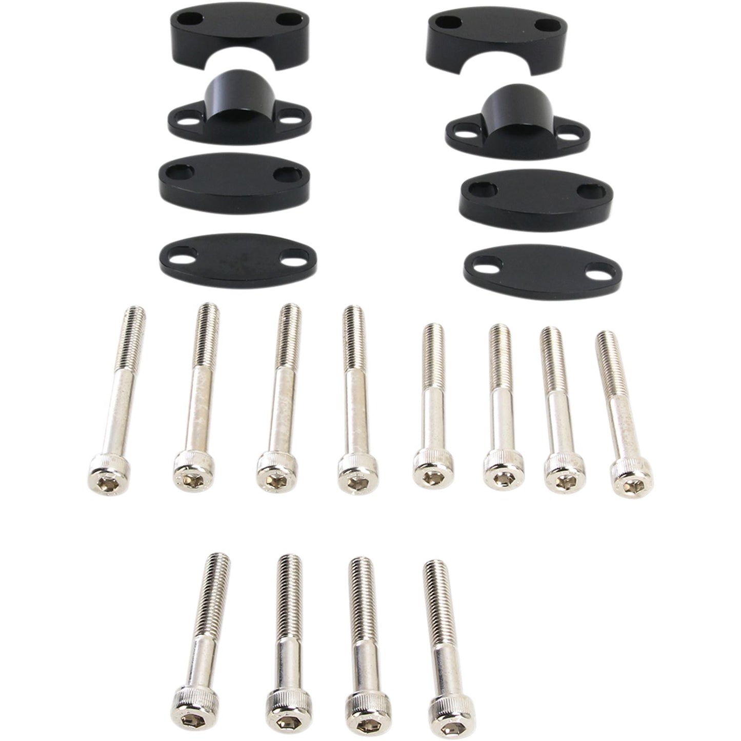 Emgo Black 1-1/8" Handlebar Riser Kit 23-09381_380986
