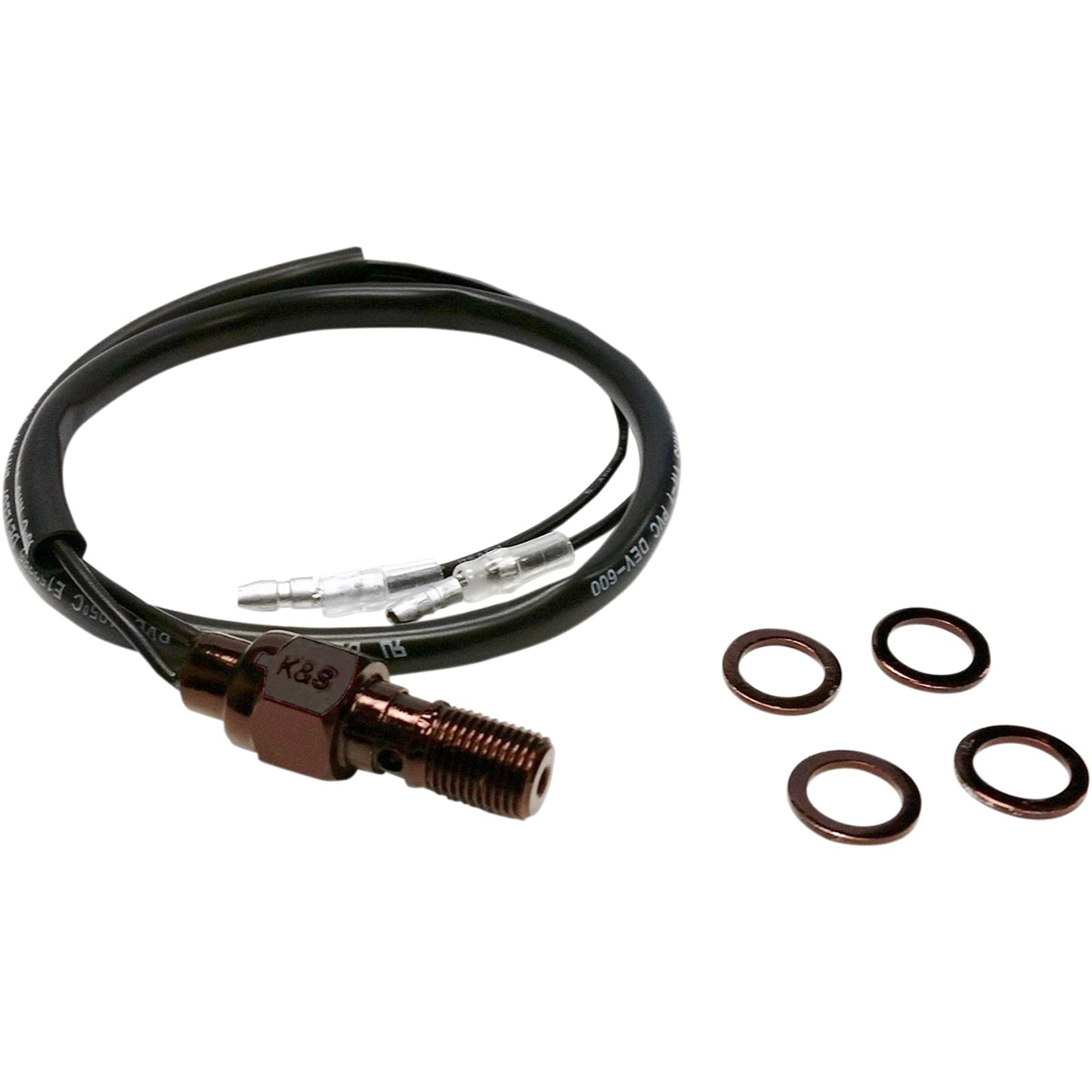 K&S Hydraulic Brake Light Switch - 3/8" Black 12-0020B_404724