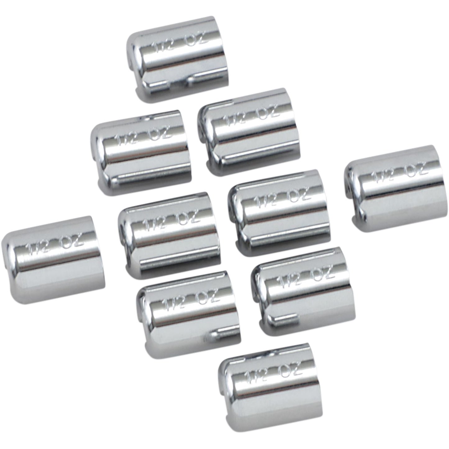 K&L Spoked Wheel Weights Chrome 1/2 oz - 10/Pack 32-7092_403571
