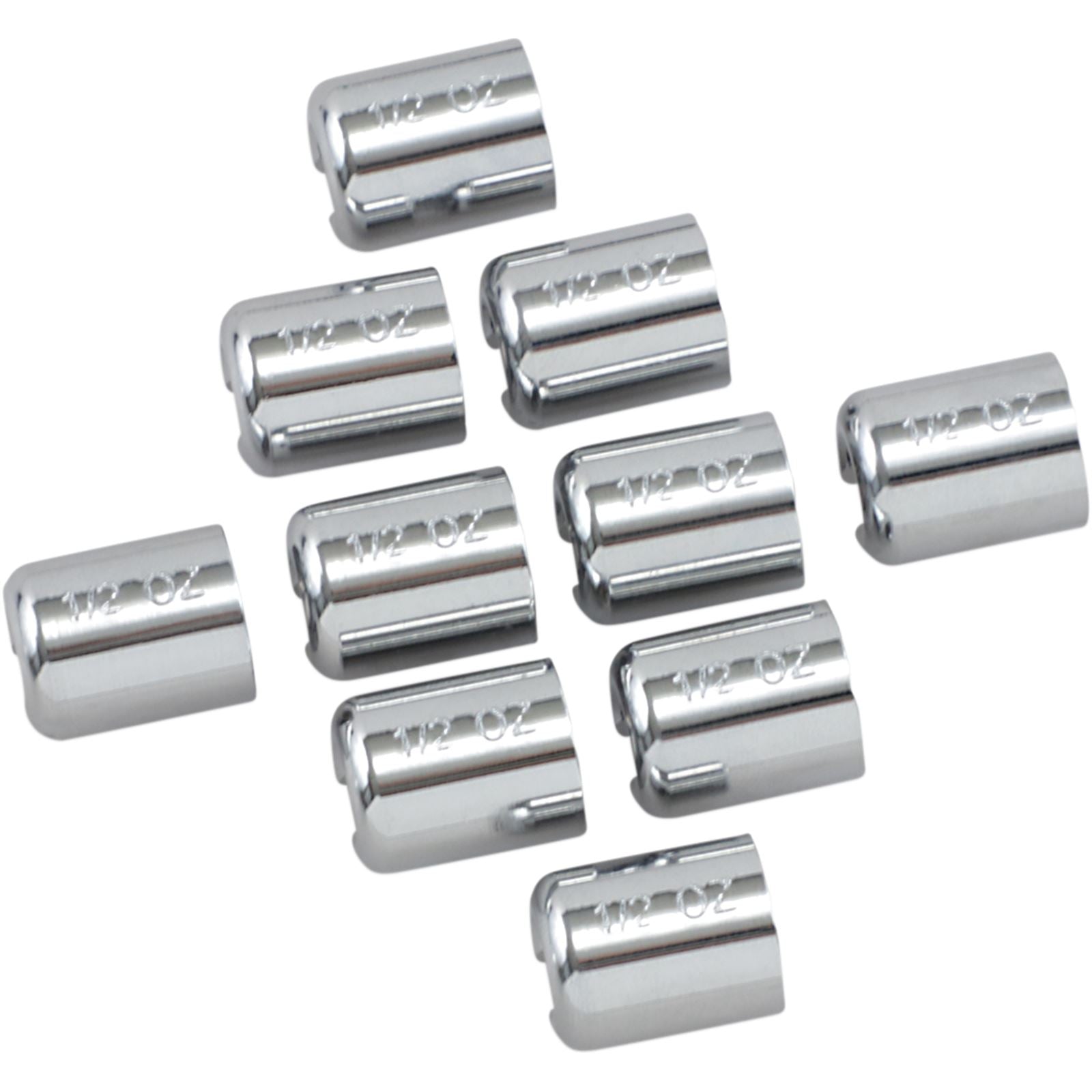 K&L Spoked Wheel Weights Chrome 1/2 oz - 10/Pack 32-7092_403571