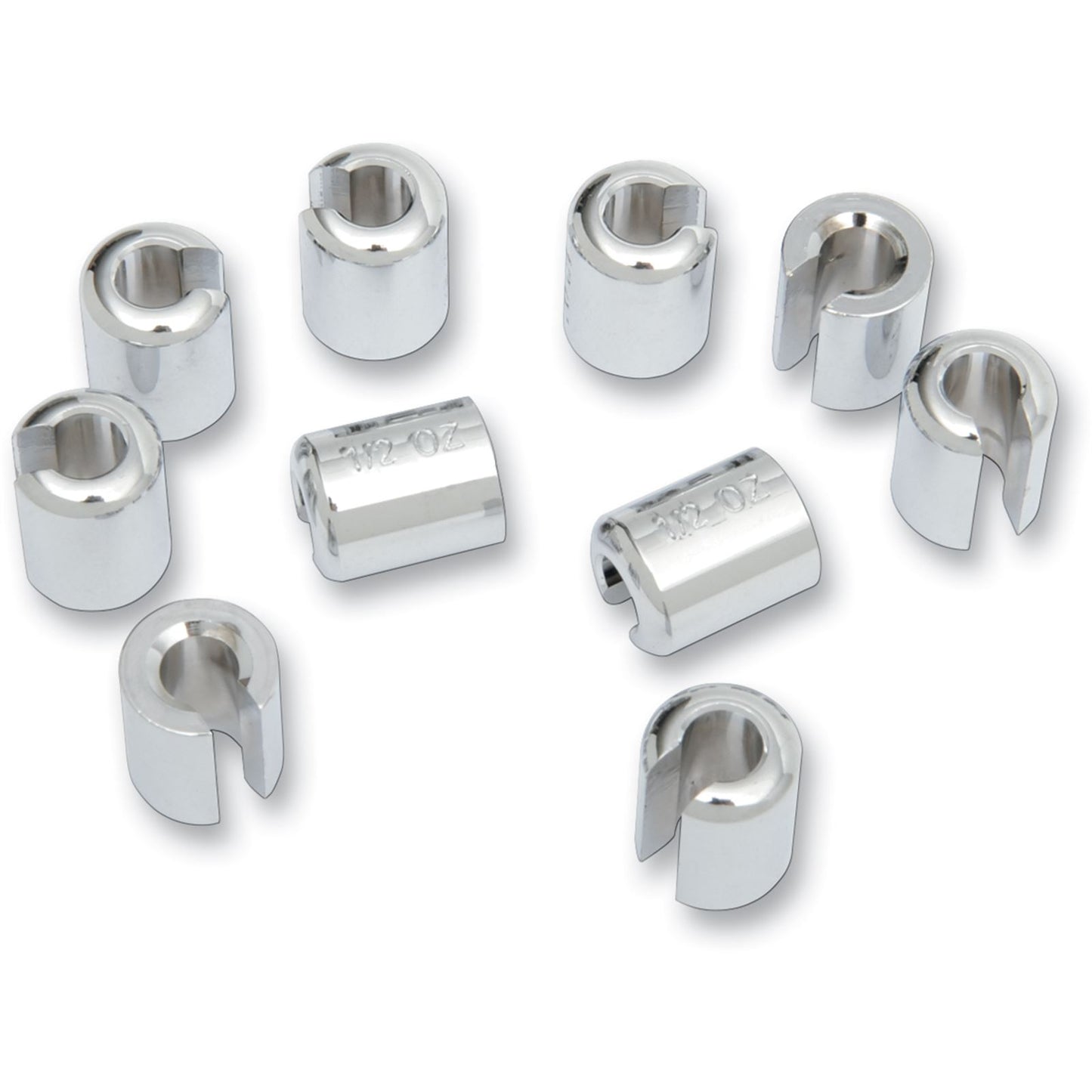 K&L Spoked Wheel Weights Chrome 1/2 oz - 10/Pack 32-7092_403572