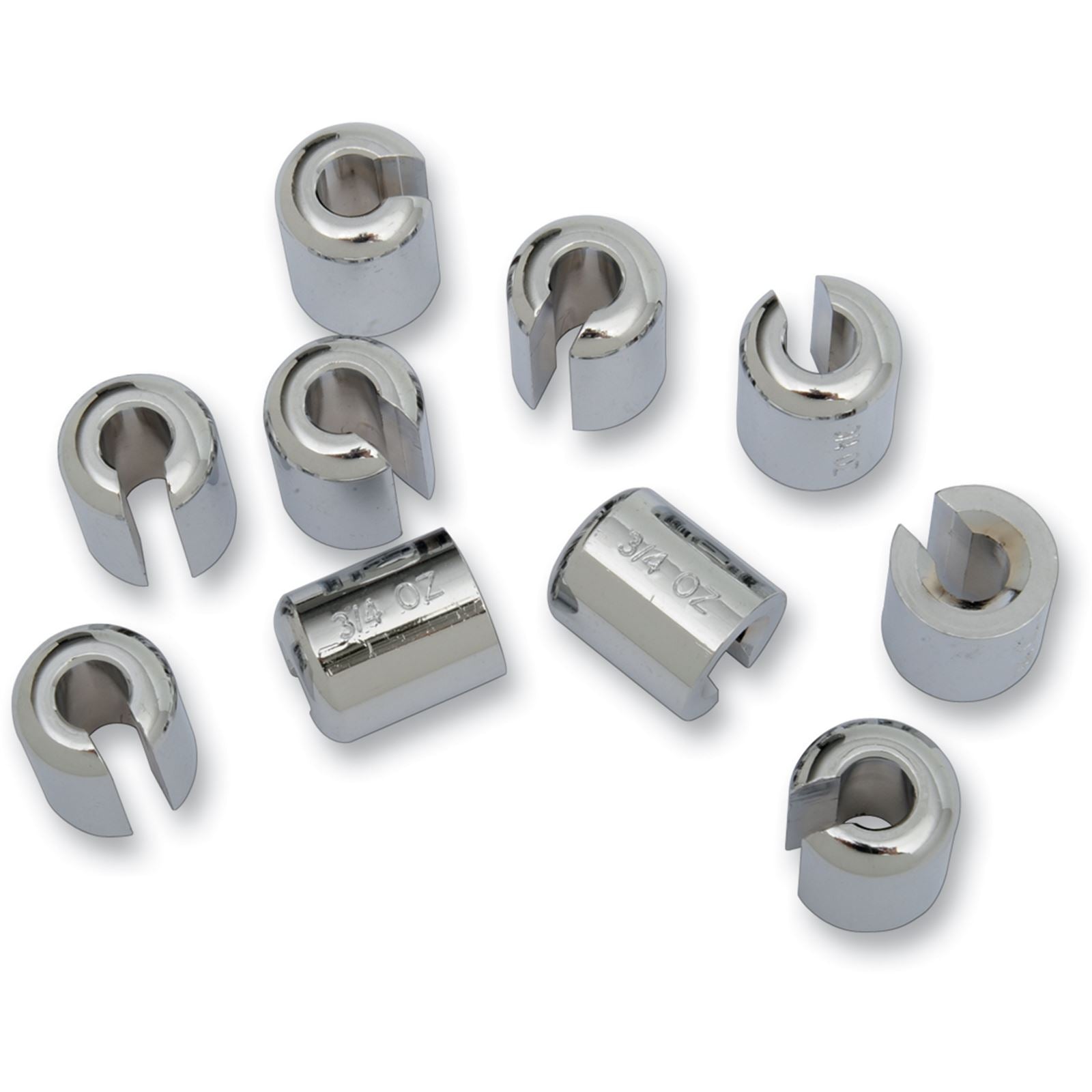 K&L Spoked Wheel Weights Chrome 1 oz - 10/Pack 32-7094_403576