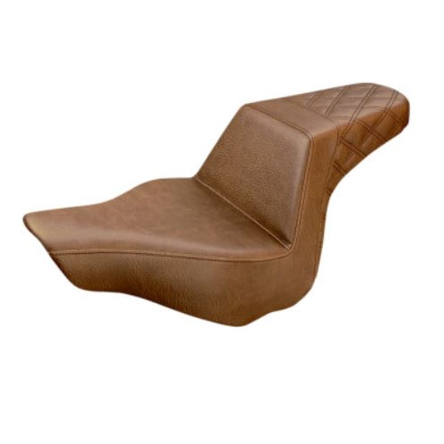 Saddlemen Step Up Seat - Passenger Lattice Stitched - Brown - FXSB 813-27-173BR_639763