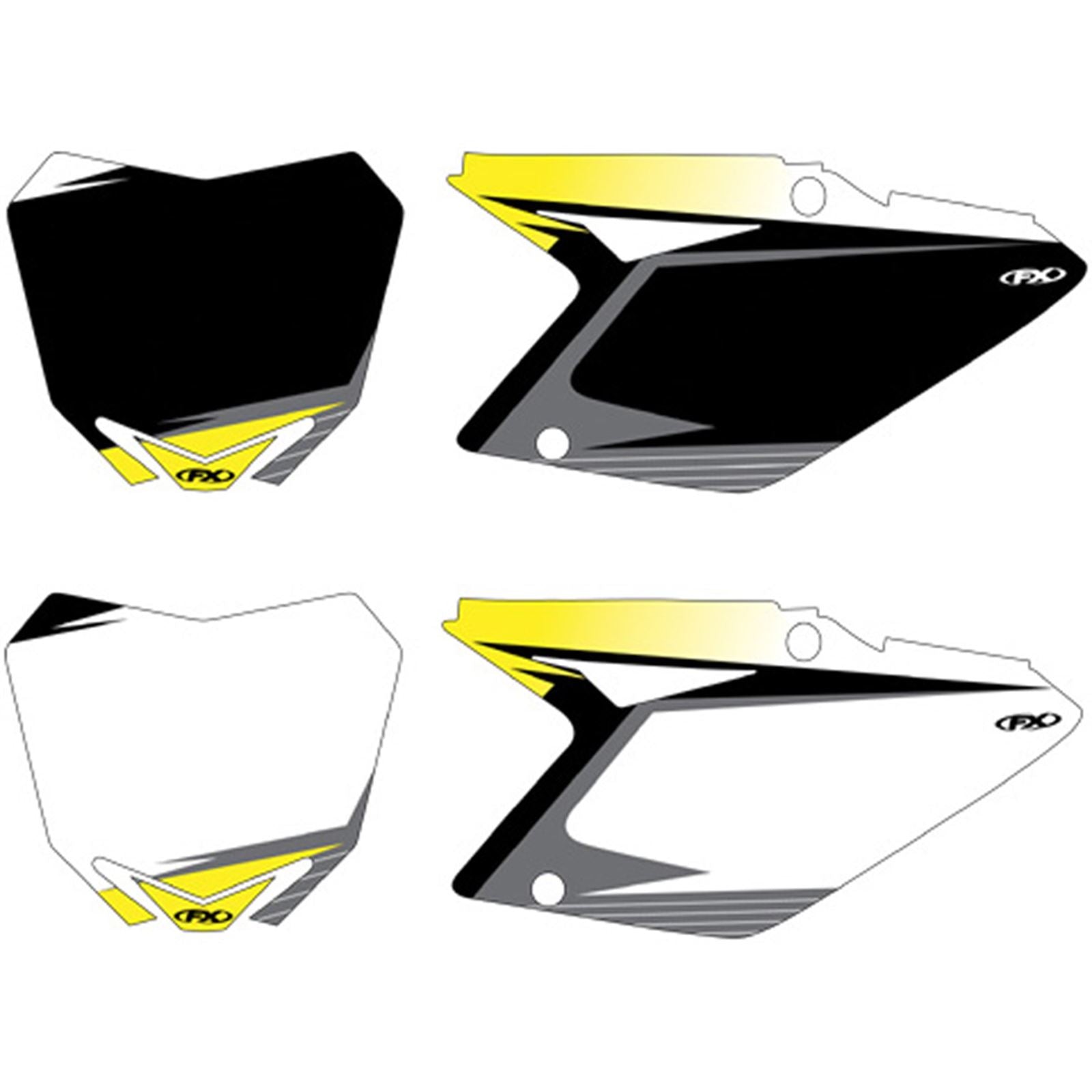 Factory Effex PreCut Background-Suzuki RMZ250  07-09   Black 12-64420_597737