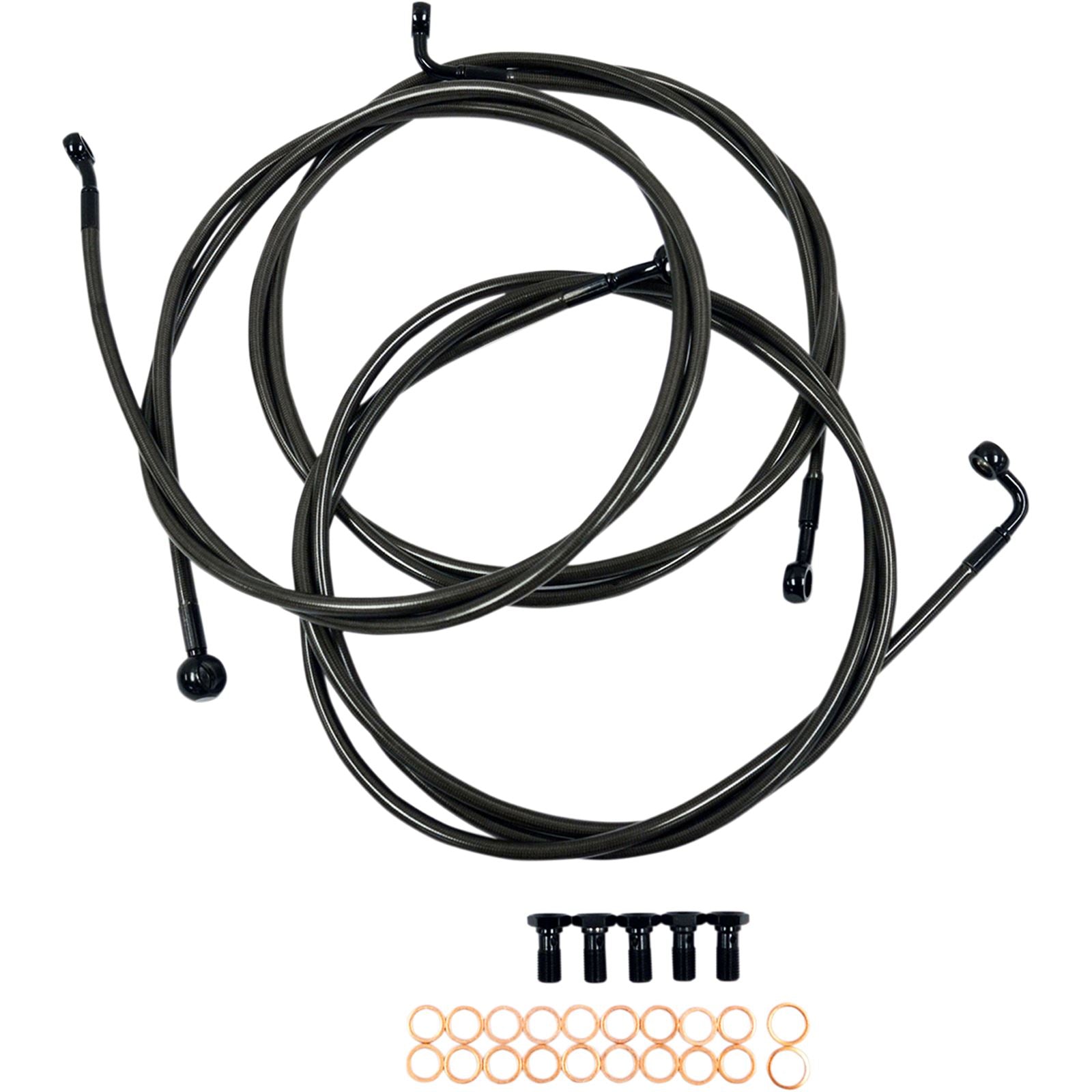 LA Choppers Midnight Brake Lines for Touring ABS [MPN: LA-8052B19M]_416690