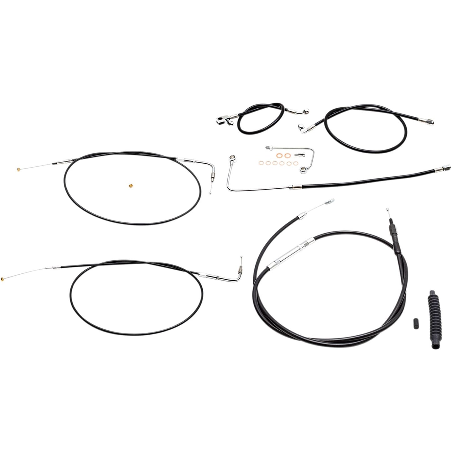 LA Choppers Vinyl Cable/Brake Line Kit For 12" - 14" Ape Hanger Handlebars [MPN: LA-8151KT-13B]_415675