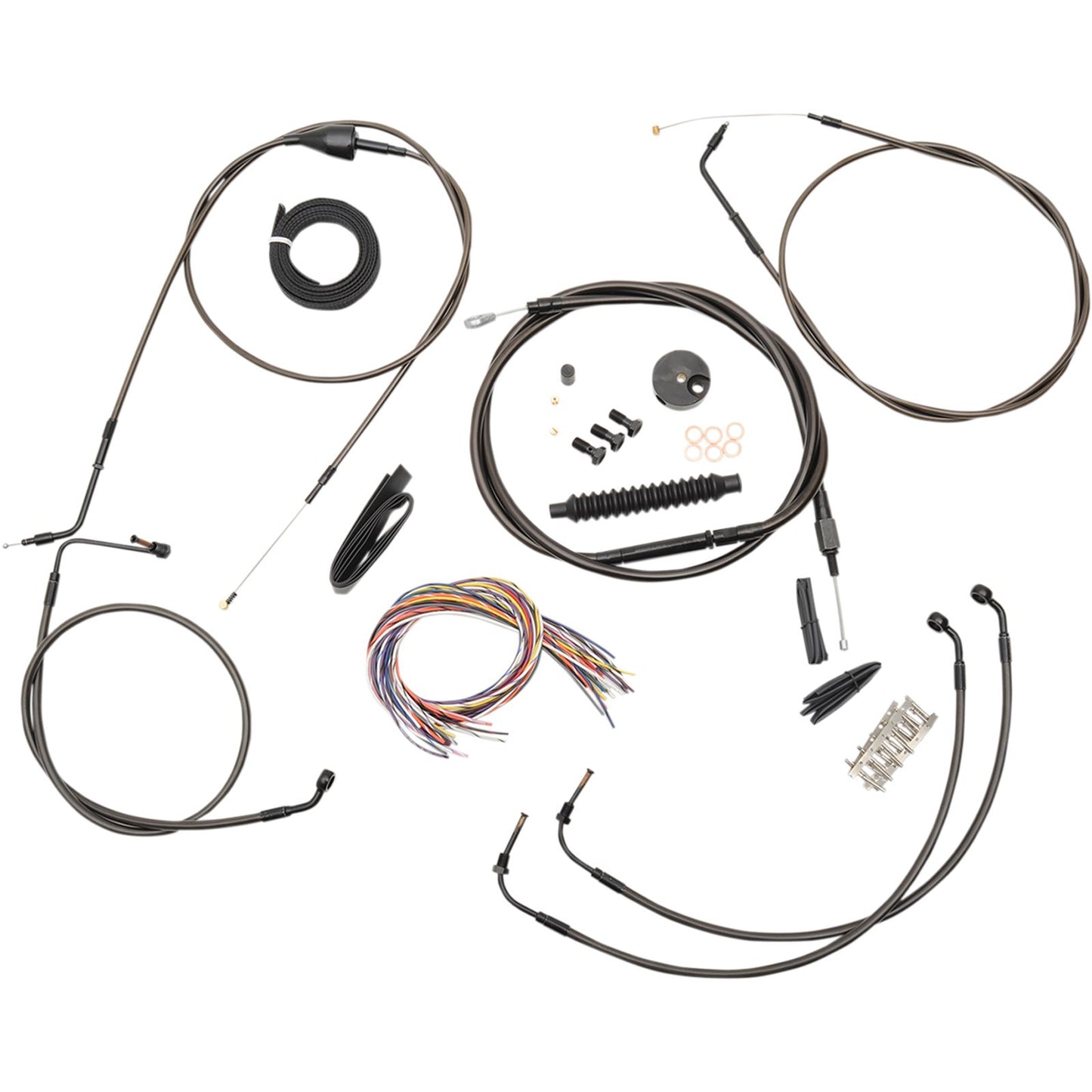 LA Choppers Midnight Cable Kit for 18" - 20" Ape Hanger Handlebars [MPN: LA-8005KT2A-19M]_415442