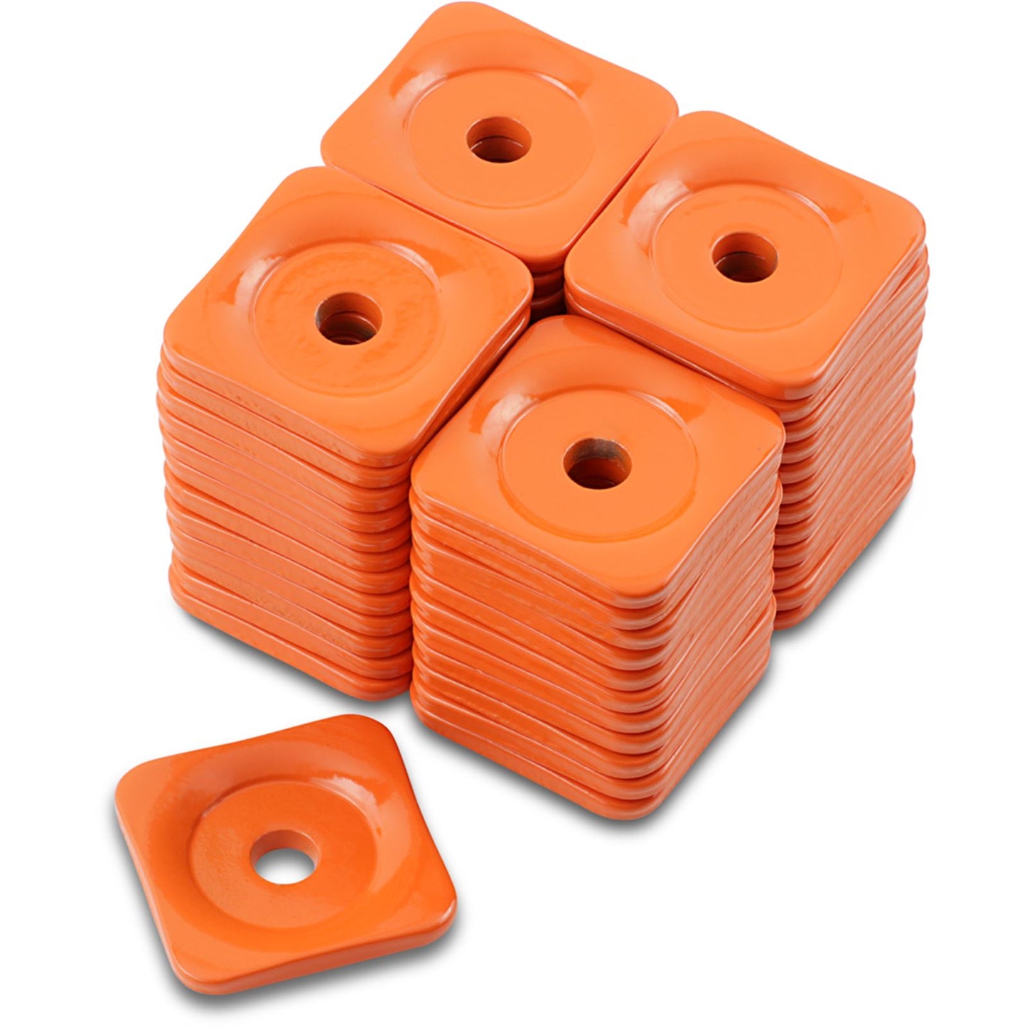 Woodys Support Plates - Orange - Square - 48/Pack ASG-3805-48_497365