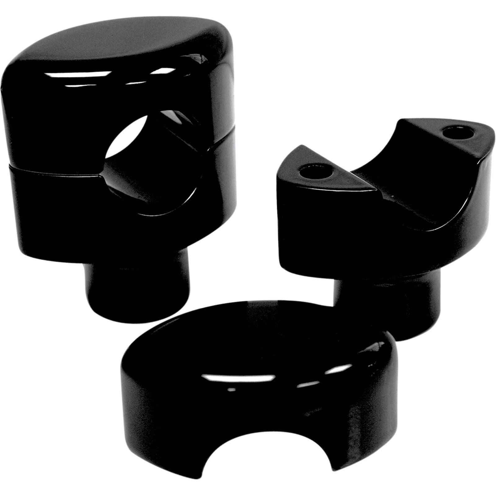 LA Choppers 1-1/2" Black Hefty Smooth Riser [MPN: LA-7406-01B]_414805