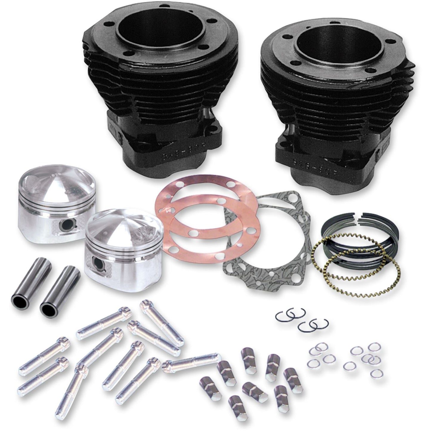 S&S Cycle Big Bore Cylinder and Stroker Piston Kit 91-9001_469480