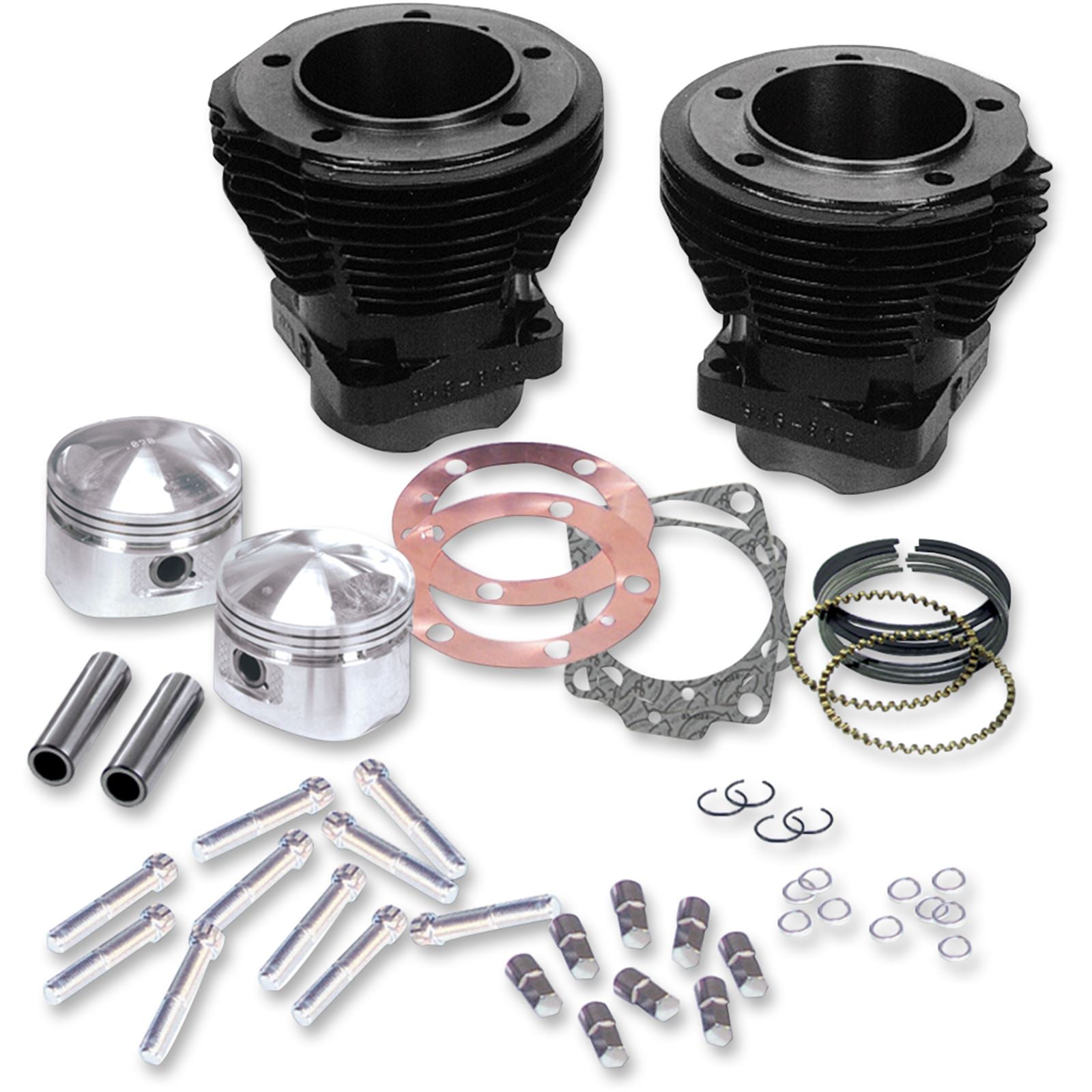 S&S Cycle Big Bore Cylinder and Stroker Piston Kit 91-9001_469480