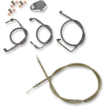 LA Choppers Stand Stainless Braided Handlebar Cable/Brake Line Kit For 18"-20" [MPN: LA-8010KT-19]_414991