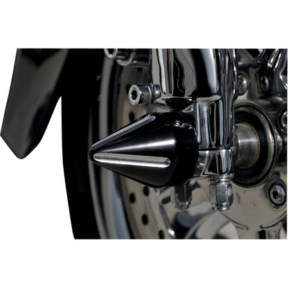 LA Choppers Axle Caps - Black Cut - Spike [MPN: LA-7813-00B]_413956