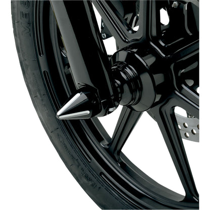 LA Choppers Axle Caps - Black Cut - Spike [MPN: LA-7813-00B]_413957