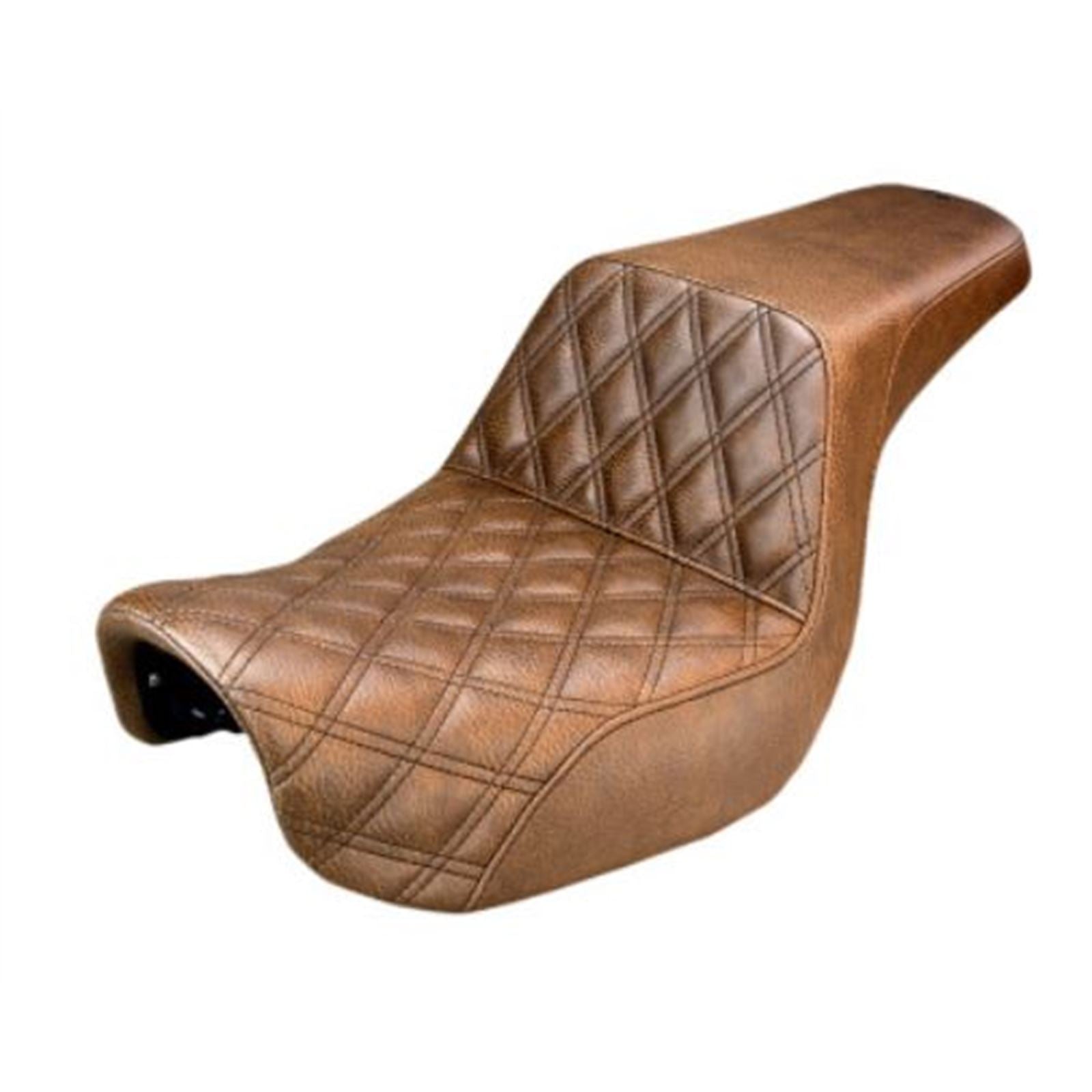 Saddlemen Step Up Seat - Lattice Stitched - Brown - FXD 806-04-172BR_639887