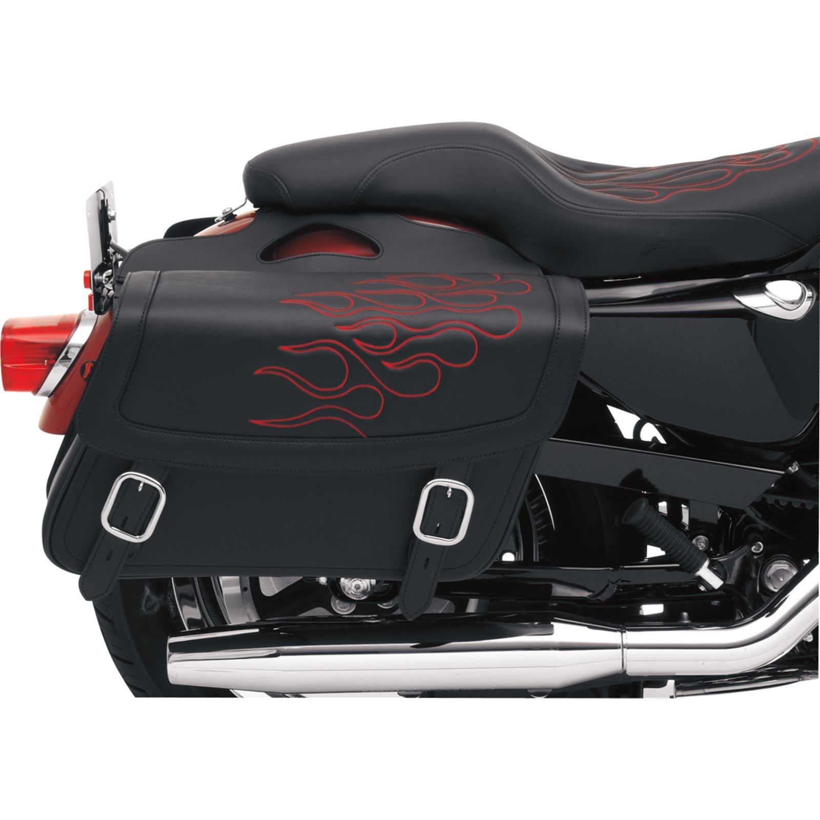 Saddlemen Flame Saddlebag - Red - Jumbo X021-05-0422_549040