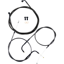 LA Choppers Handlebar Cable/Brake Line Kit - 15" - 17" - Midnight [MPN: LA-8130KT-16M]_415599