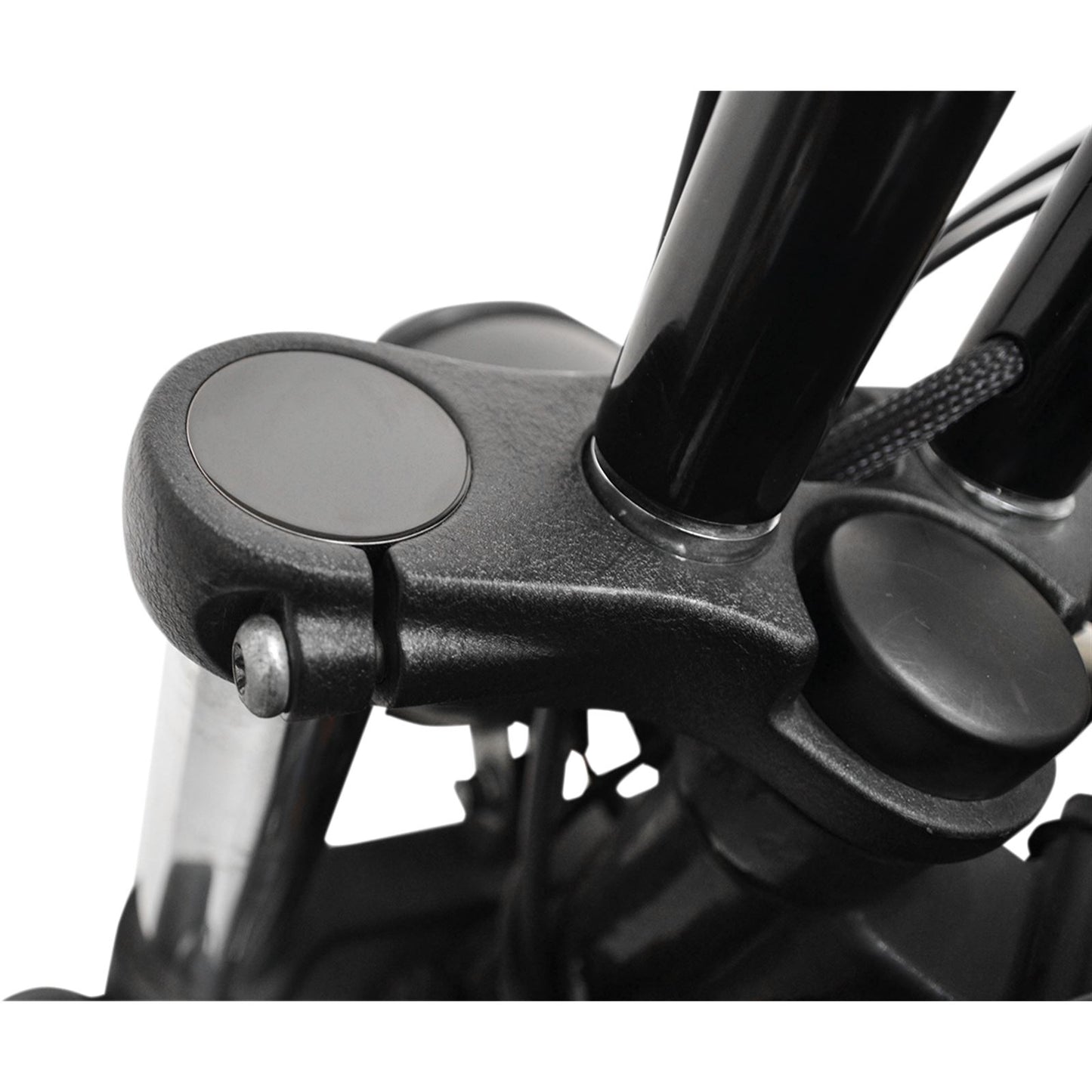 LA Choppers Flush-Mount Fork Cap - Gloss Black Powder Coat - 49 mm [MPN: LA-7504-49B]_413969